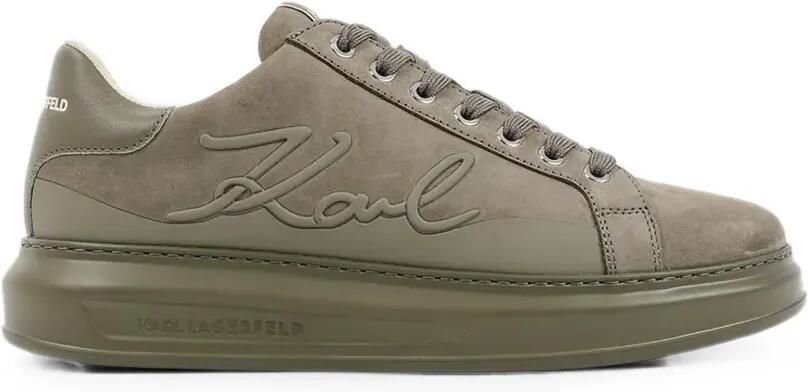 Karl Lagerfeld Sneakers met logo-reliëf Groen