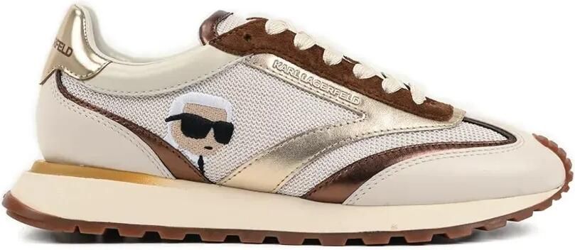 Karl Lagerfeld Sneakers met open kant Beige