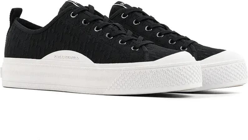 Karl Lagerfeld Sneakers met plateauzool en monogram-jacquard Zwart - Foto 5