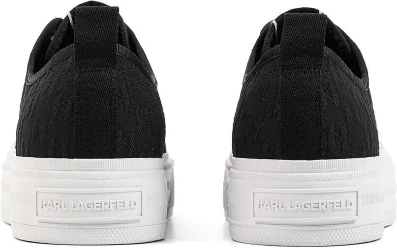 Karl Lagerfeld Sneakers met plateauzool en monogram-jacquard Zwart - Foto 4