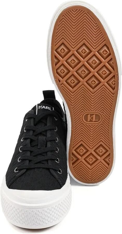 Karl Lagerfeld Sneakers met plateauzool en monogram-jacquard Zwart - Foto 3