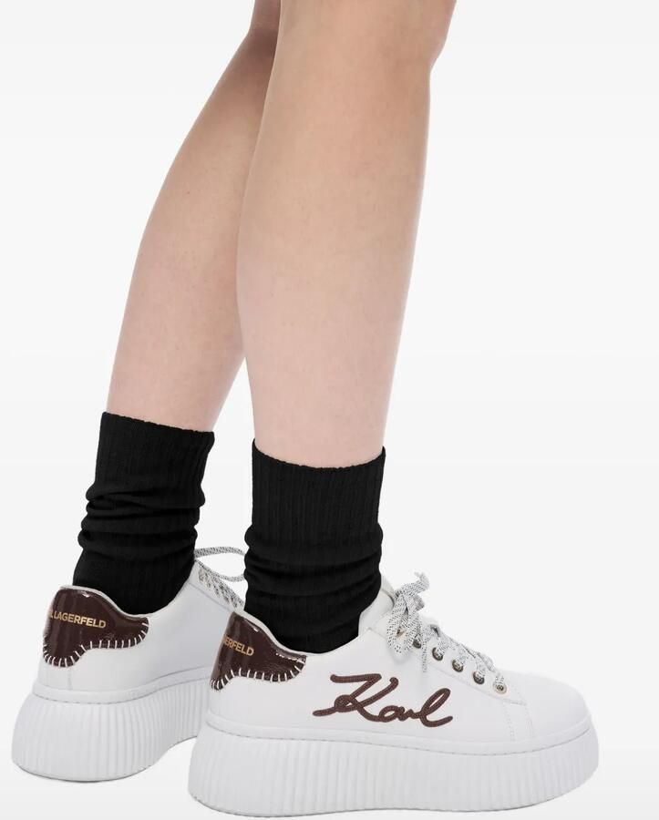 Karl Lagerfeld Sneakers met plateauzool Wit - Foto 3