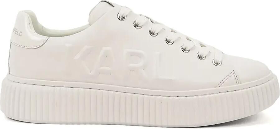 Karl Lagerfeld Sneakers met reliëf Wit