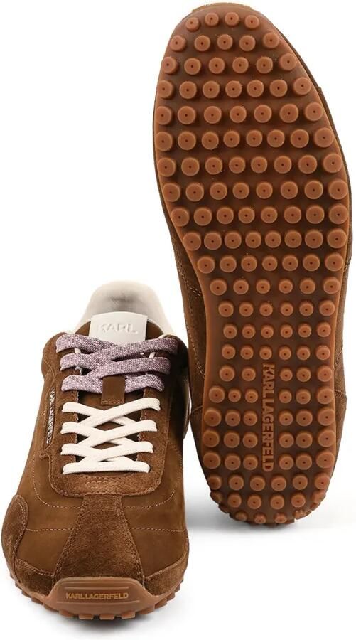 Karl Lagerfeld Sneakers met suède vlakken en logodetail Bruin - Foto 3