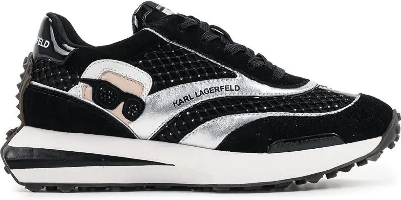 Karl Lagerfeld Sneakers met suède vlakken Zwart