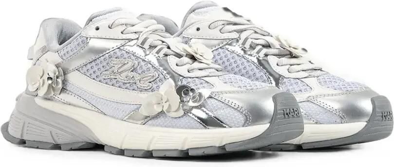 Karl Lagerfeld Sneakers met vlakken en bloemapplicatie Grijs - Foto 5
