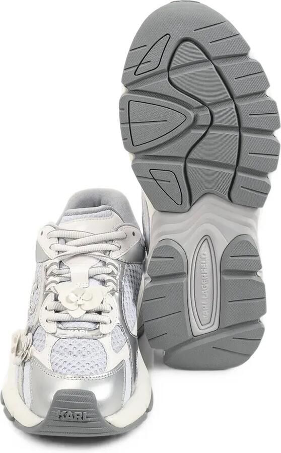 Karl Lagerfeld Sneakers met vlakken en bloemapplicatie Grijs - Foto 3