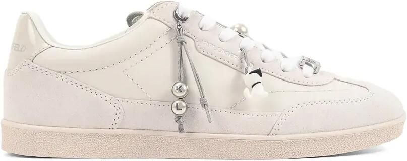 Karl Lagerfeld Sneakers verfraaid met bedels en vlakken Beige