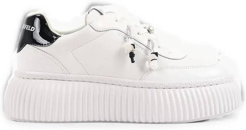 Karl Lagerfeld Sneakers verfraaid met parels en plateauzool Wit