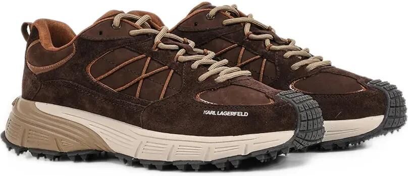 Karl Lagerfeld suede-panelled chunky sneakers Bruin - Foto 5