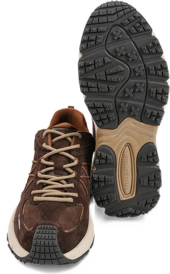 Karl Lagerfeld suede-panelled chunky sneakers Bruin - Foto 3