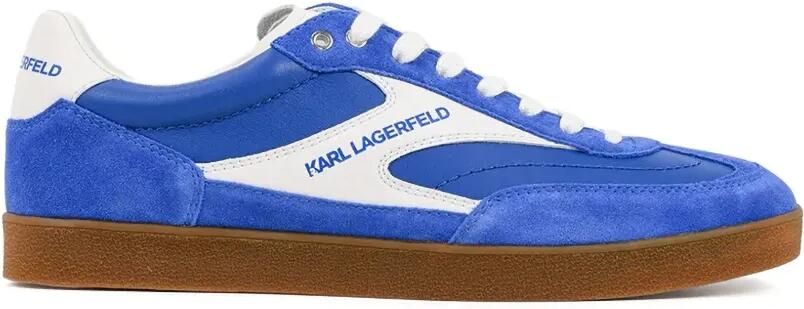 Karl Lagerfeld Suède sneakers met vlakken Blauw