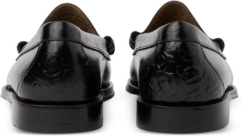 Karl Lagerfeld x G.H Bass leren loafers met reliëf Zwart - Foto 2