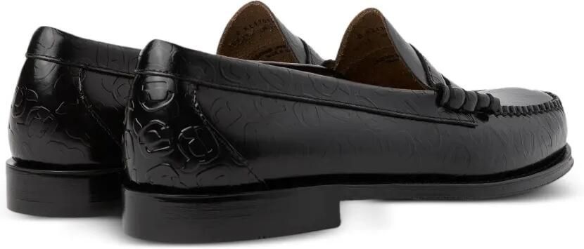 Karl Lagerfeld x G.H Bass leren loafers met reliëf Zwart - Foto 4