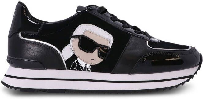 Karl Lagerfeld Sneakers met patch Zwart