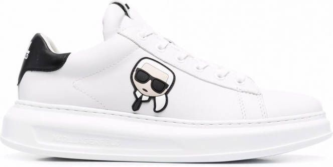 Karl Lagerfeld Karl sneakers met patch Wit