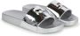 Karl Lagerfeld Kids Ikonik Karl & Choupette slippers met logoprint Zilver - Thumbnail 1