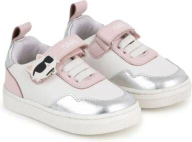 Karl Lagerfeld Kids Sneakers met vlakken Beige