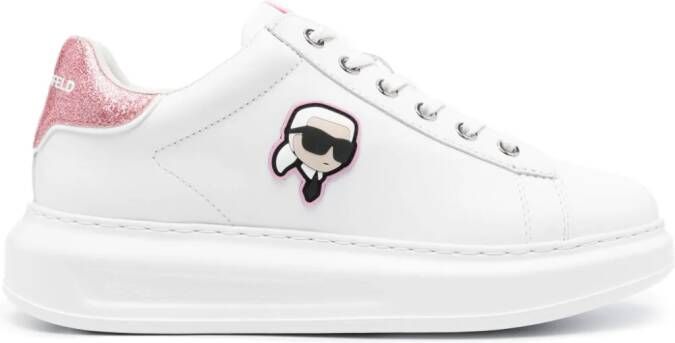 Karl Lagerfeld K Ikonik leren sneakers Wit