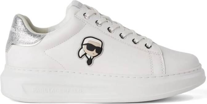 Karl Lagerfeld Ikon NFT Kapri leren sneakers Wit