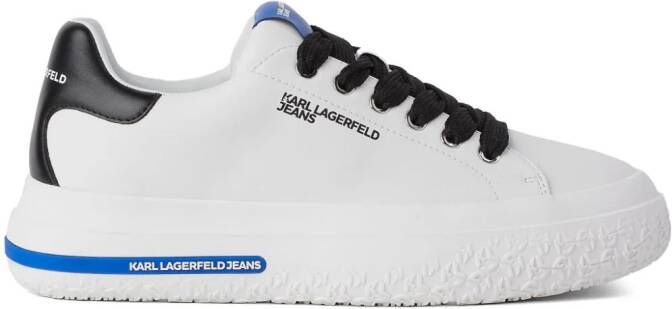 Karl Lagerfeld Low-top leren sneakers Wit