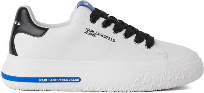 Karl Lagerfeld Jeans Low-top leren sneakers Wit