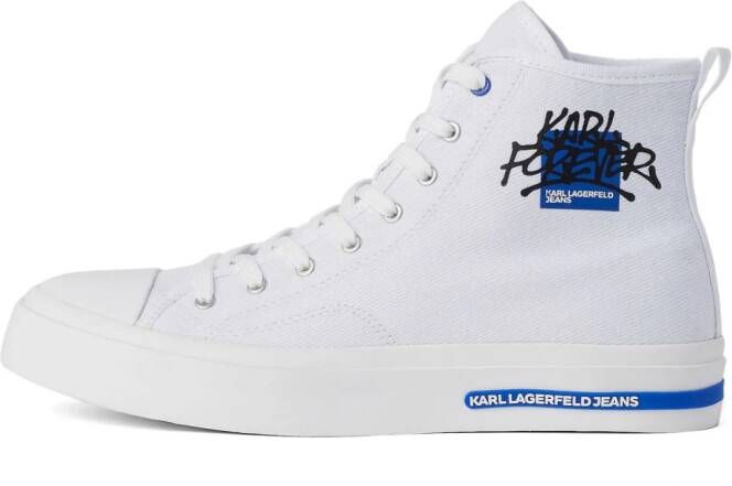 Karl Lagerfeld x Crapule2000 Forever high-top sneakers Wit