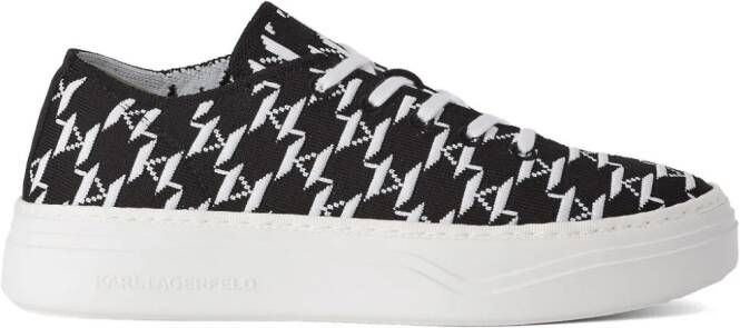 Karl Lagerfeld Ko sneakers met monogram-print Zwart