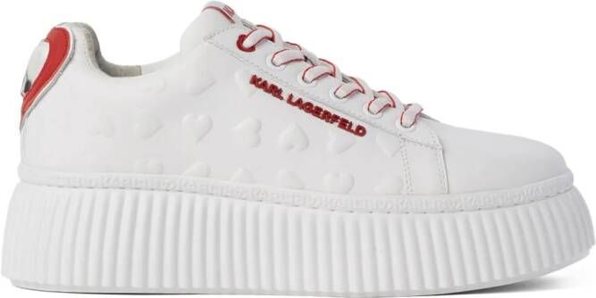Karl Lagerfeld Kreeper Valentine Special leather sneakers Wit