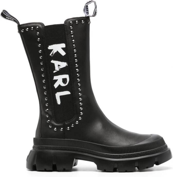 Karl Lagerfeld Laarzen met logoprint Zwart