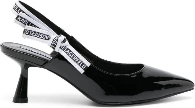 Karl Lagerfeld Leren pumps Zwart