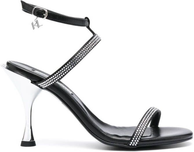 Karl Lagerfeld Leren sandalen Zwart