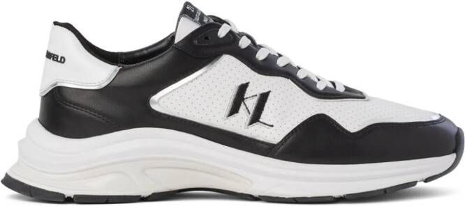 Karl Lagerfeld Lux Finesse two-tone leather sneakers Wit