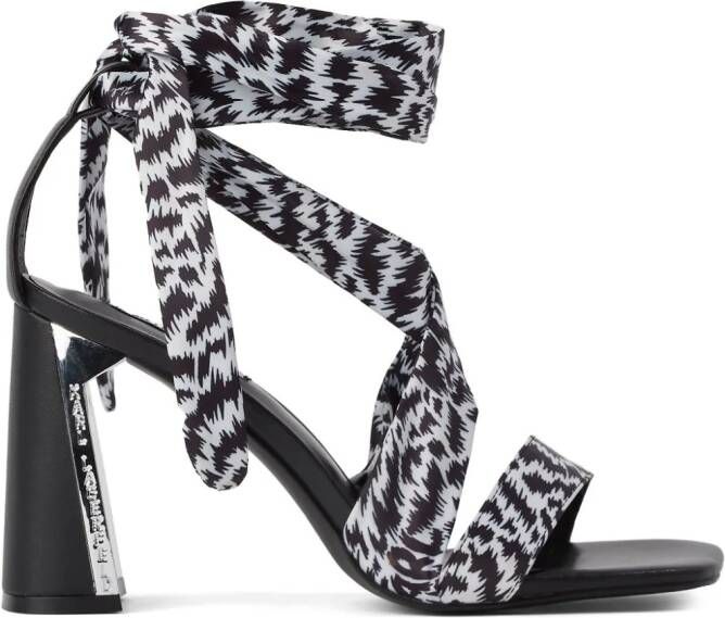 Karl Lagerfeld Masque 90 sandalen met sjaaldetail Zwart
