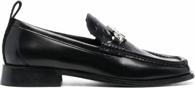 Karl Lagerfeld Loafers met monogramplakkaat Zwart