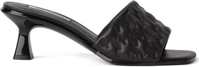 Karl Lagerfeld Monogram 50mm leren sandalen Zwart