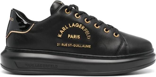 Karl Lagerfeld Rue St-Guillaume Kapri leren sneakers Zwart
