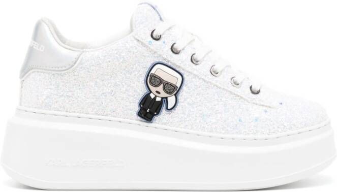 Karl Lagerfeld Sneakers met glitters Wit