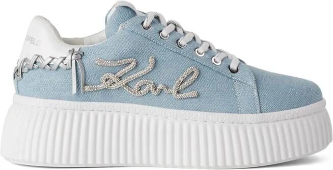 Karl Lagerfeld Sneakers met plateauzool Blauw