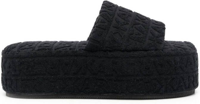 Karl Lagerfeld Veranda slippers met print Zwart