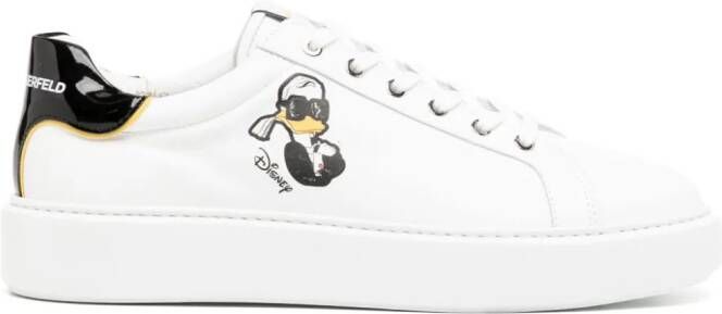 Karl Lagerfeld Maxi Kup Ki x Disney leren sneakers Wit