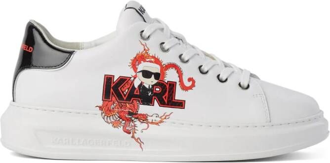 Karl Lagerfeld Year of the Dragon Kapri sneakers Wit