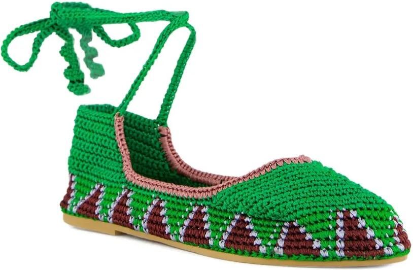 KASHURA Gehaakte ballerina's Groen - Foto 4