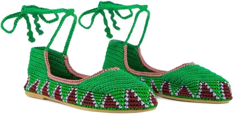 KASHURA Gehaakte ballerina's Groen - Foto 5