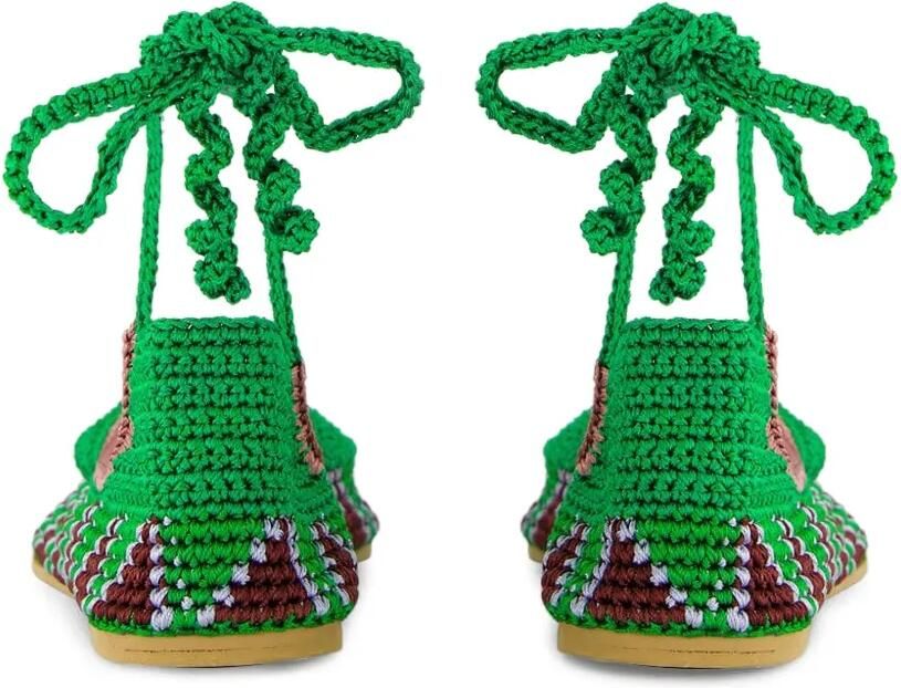 KASHURA Gehaakte ballerina's Groen - Foto 3