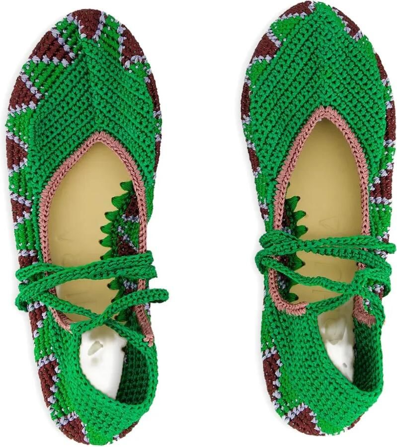 KASHURA Gehaakte ballerina's Groen - Foto 2