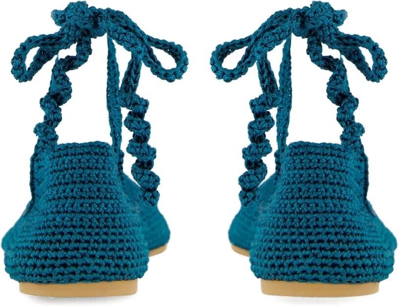 KASHURA Gehaakte platte ballerina's Blauw - Foto 4