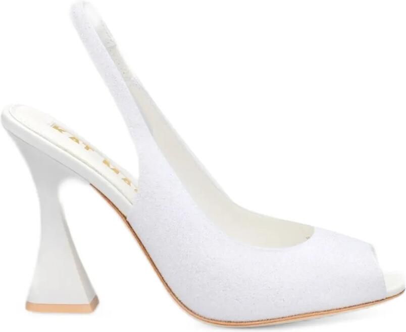Kat Maconie Slingback pumps met glitters-effect Wit
