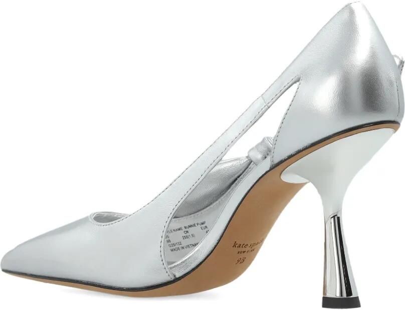Kate Spade 89 mm Bunnie pumps met strikdetail Zilver - Foto 3