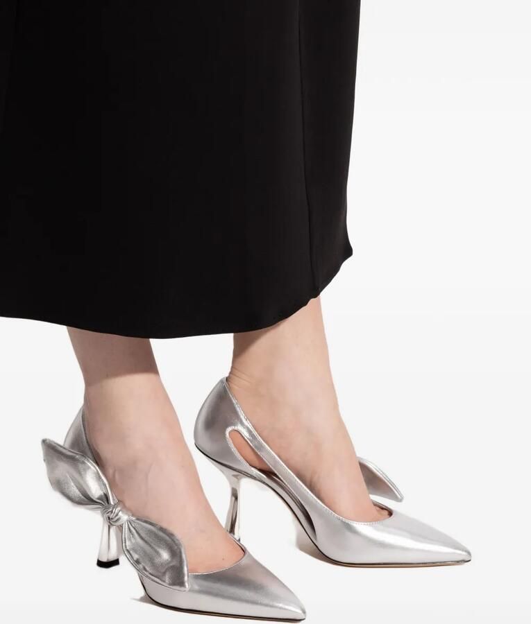 Kate Spade 89 mm Bunnie pumps met strikdetail Zilver - Foto 2